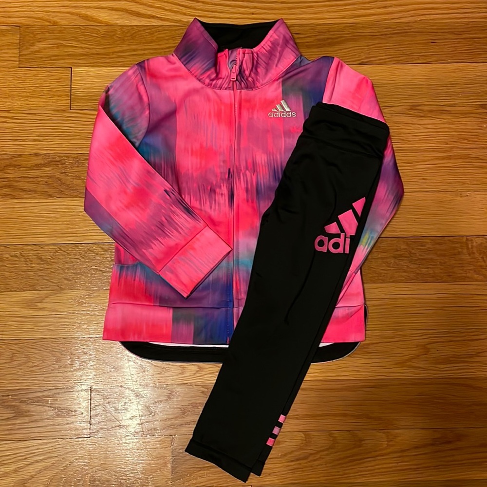 Adidas Baby Toddler Girl’s 2 Piece Jacket Legging Set 24 months